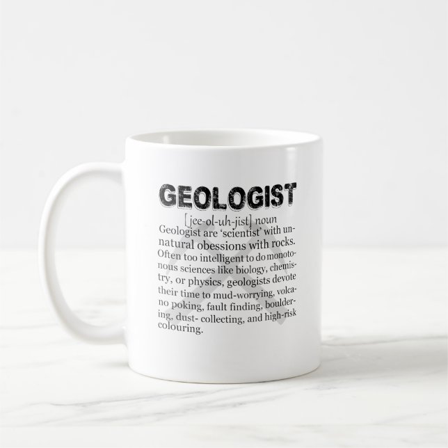 Geologe-Definitions-Tasse Kaffeetasse (Links)