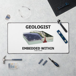 Geologe, eingebettet in Subduktionszone Schreibtischunterlage