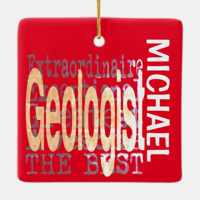 Geologe Extraordinaire CUSTOM Keramikornament (Rückseite)