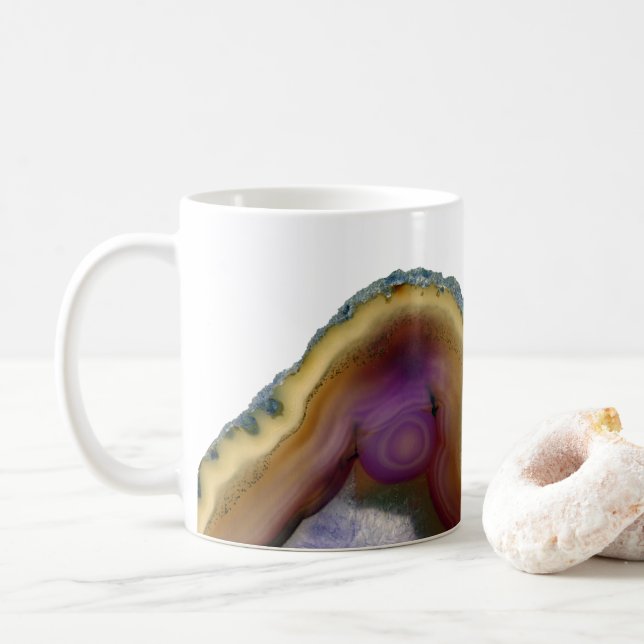 Geologe-Felsen-Achat-Tasse Kaffeetasse (Mit Donut)