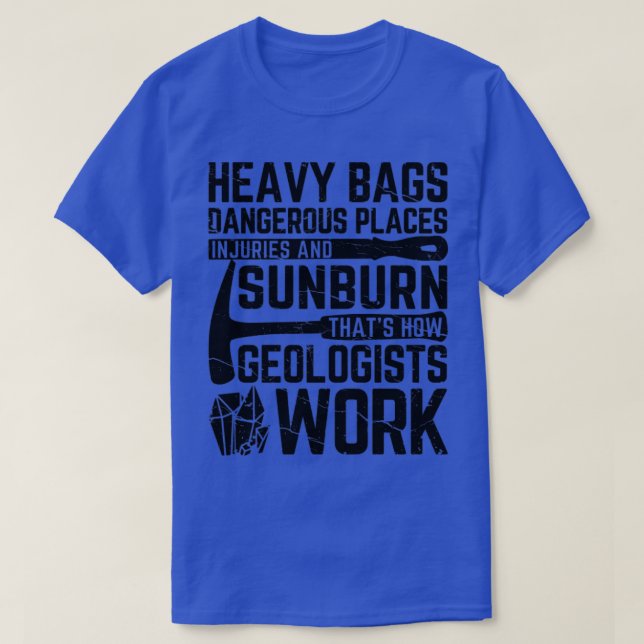 Geologe Funny Geology Rock Hunting Heavy Bags T-Shirt (Design vorne)