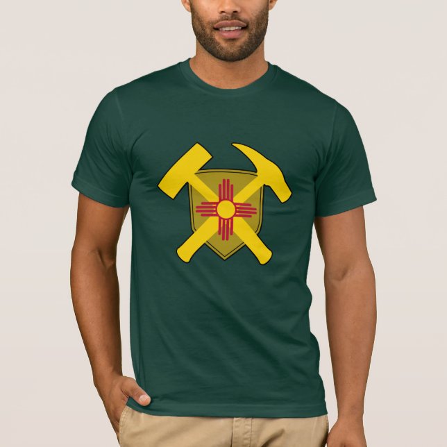 Geologe für Mexiko - Hammer und Schild T-Shirt (Vorderseite)