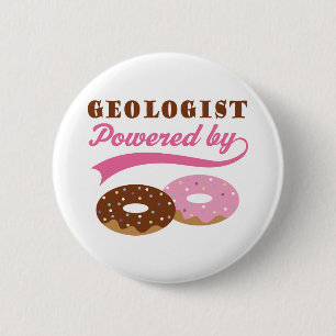 Geologe-Geschenk (Schaumgummiringe) Button