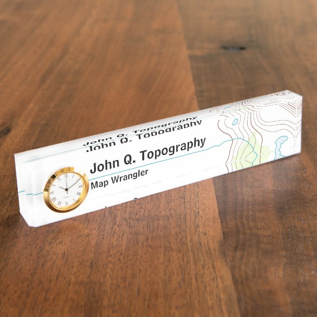 Geologe, Kartograf Topographische Karte Namensplakette (Seite)