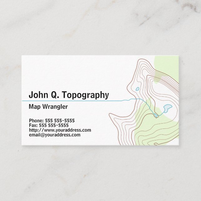 Geologe, Kartograf Topographische Karte Persönlich (Vorderseite)