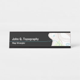 Geologe, Kartograf Topographische Karte Schreibtischnamensplakette