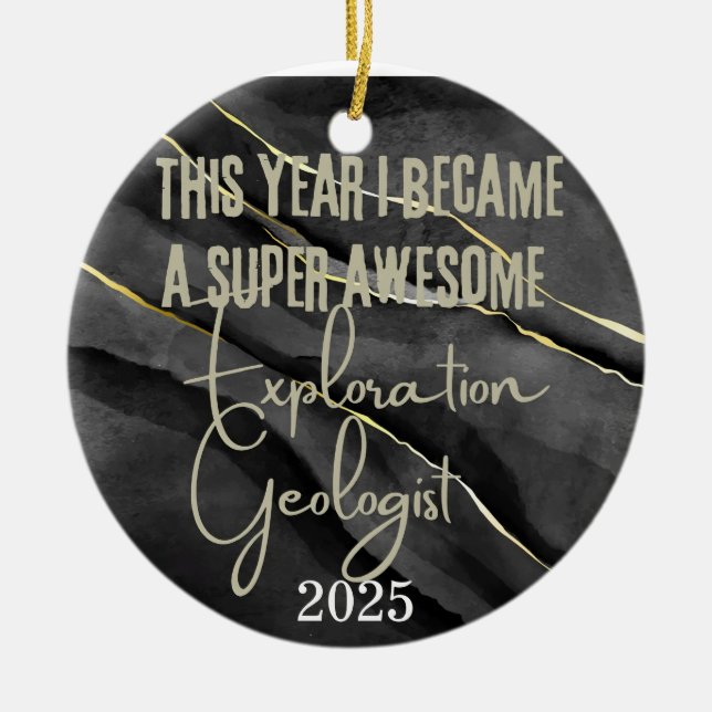 Geologe Keramik Ornament (Vorne)