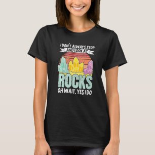 Geologe Mineralien Gesteinssammlung Fossilien Ich T-Shirt