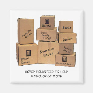 Geologe Moving Spaß Magnet