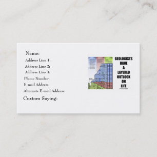 Geologen haben eine überlagerte Aussicht auf dem Visitenkarte