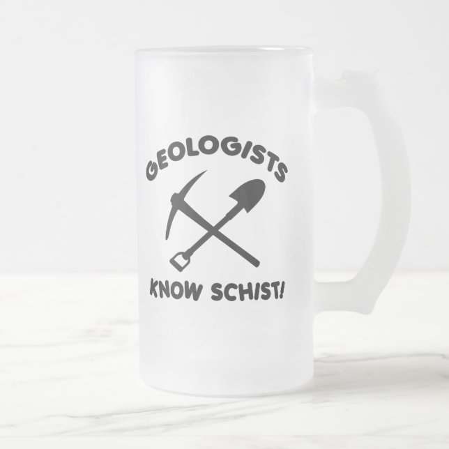 Geologen kennen Schiefer Mattglas Bierglas (Rechts)