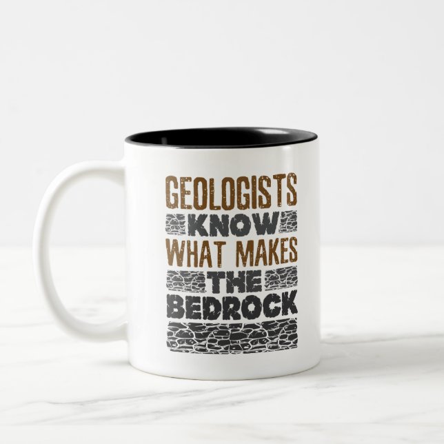 Geologen wissen, was das Gestein macht Zweifarbige Tasse (Links)