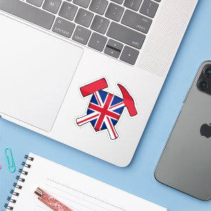 Geologenhammer - Britische Unionsflagge Aufkleber