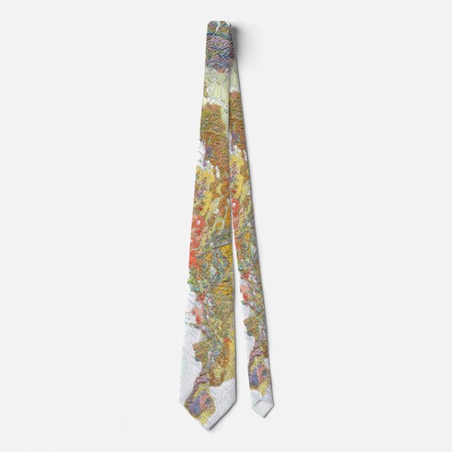 Geologic Karte von Italien Neck Tie Krawatte (Vorderseite)