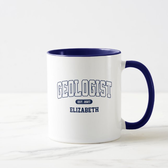 Geologie-Absolvent mit Namen Tasse (Rechts)