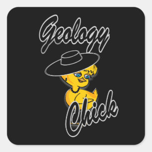 Geologie Chick #4 Quadratischer Aufkleber