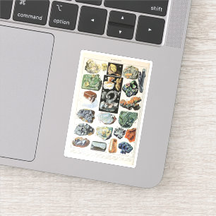 Geologie der Vintagen Mineralien Aufkleber