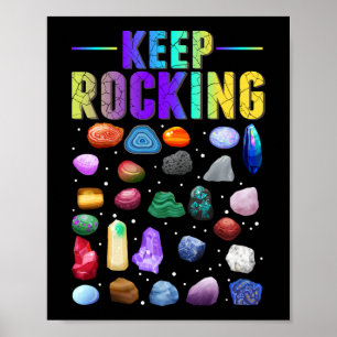 Geologie des Mineral Rock Collection Geologen Poster