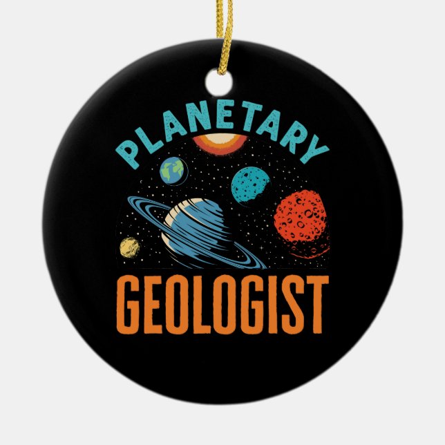 Geologie des Planeten Geologen Keramik Ornament (Vorne)