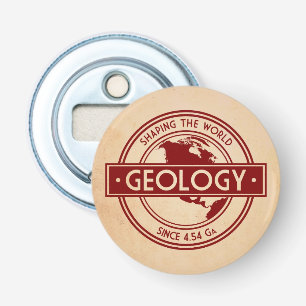 Geologie, die das Weltlogo (Nordamerika, formt) Flaschenöffner