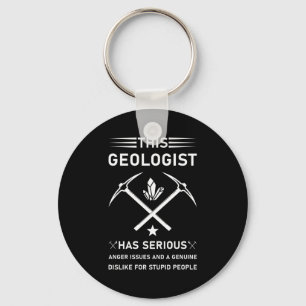Geologie Erdwissenschaft Lustiges Geologe T-Shirt_ Schlüsselanhänger