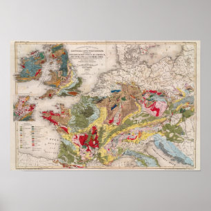Geologie Europas Poster