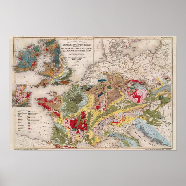 Geologie Europas Poster (Vorne)