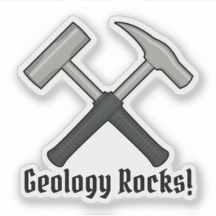 Geologie-Felsen!  Der Hammer-Logo-Vinyl des Aufkleber