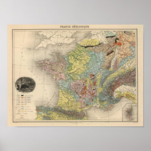 Geologie Frankreich Poster