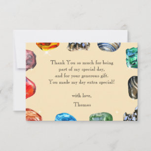 Geologie Geburtstagsfeiergestein Dankeskarte