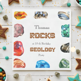 Geologie Geburtstagsfeiergestein Serviette