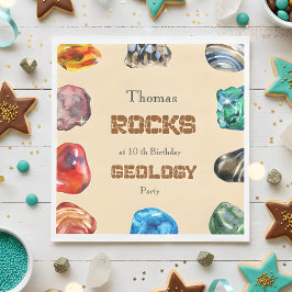 Geologie Geburtstagsfeiergestein Serviette