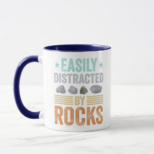 Geologie-Geschenk, Leicht abgelenkt von Steinen Sa Tasse