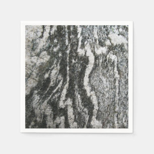 Geologie-grauer Felsen mit katzenartigem Muster Serviette