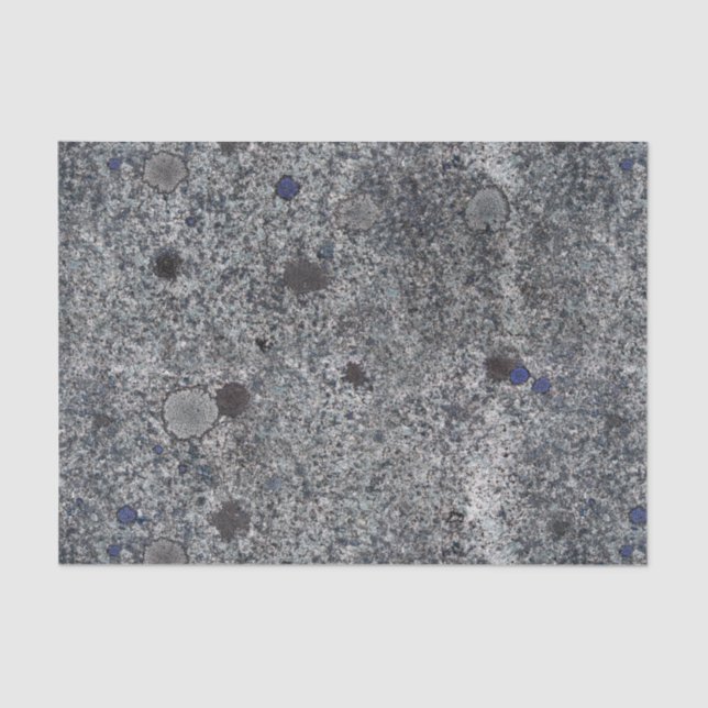 Geologie-grauer Granit-Felsen mit blauen Details Seidenpapier (Vorderseite)