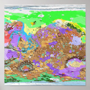 Geologie-Karte der Mars-Poster Poster