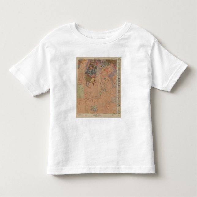 Geologie-Karte, nationales Teil Yellowstone, Kleinkind T-shirt (Vorderseite)