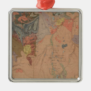 Geologie-Karte, nationales Teil Yellowstone, Silbernes Ornament