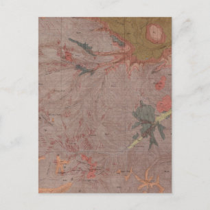 Geologie-Karte, Yellowstone National Part, Wyoming Postkarte