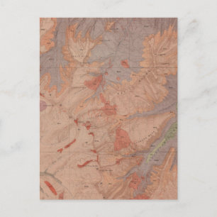 Geologie-Karte, Yellowstone National Part, Wyoming Postkarte