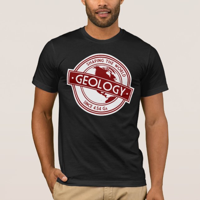 Geologie-Logo - Gestaltung der Welt (Nordamerika) T-Shirt (Vorderseite)