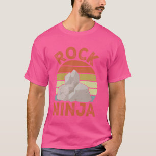 Geologie Lustiger Fels Ninja Steinesammeln T-Shirt