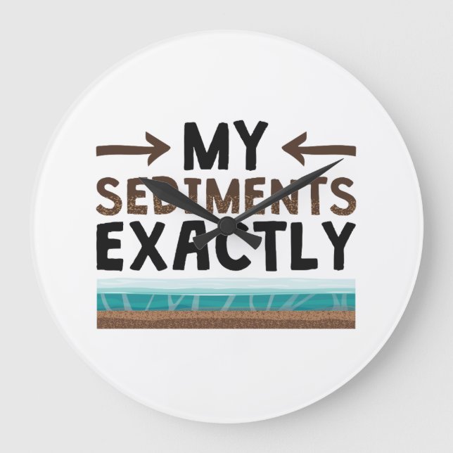 Geologie meiner Sedimente genau Große Wanduhr (Vorderseite)