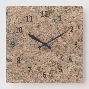 Geologie-Natur-Foto-Felsen-Beschaffenheit Quadratische Wanduhr