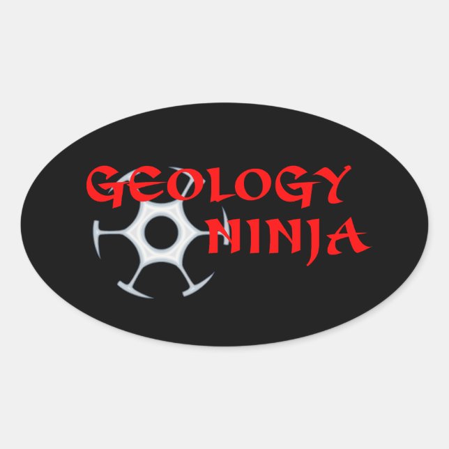 Geologie Ninja Ovaler Aufkleber (Vorderseite)