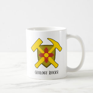 "Geologie Rocks" New Mexico Flag Hammer Logo Kaffeetasse