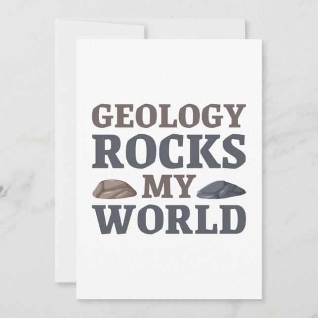 Geologie rockt meine Welt Dankeskarte (Vorderseite)