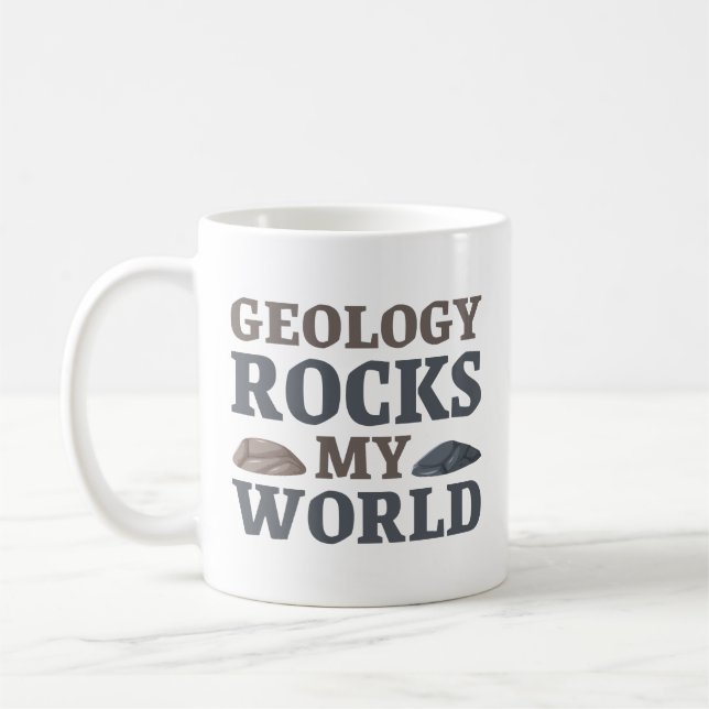 Geologie rockt meine Welt Kaffeetasse (Links)