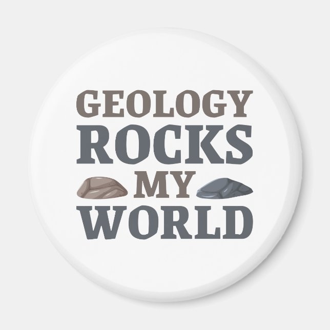 Geologie rockt meine Welt Magnet (Vorne)