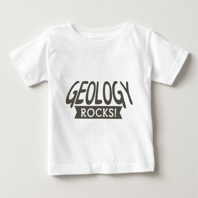 Geologie schaukelt Slogan Baby T-shirt (Vorderseite)
